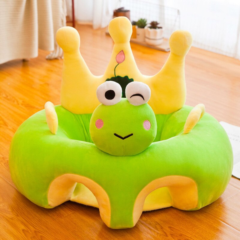 Asiento de cojín bonito para niños, sofá cómodo para aprender a sentarse, silla segura para niños, hada de Las Flores, Rana, príncipe, niño y niña