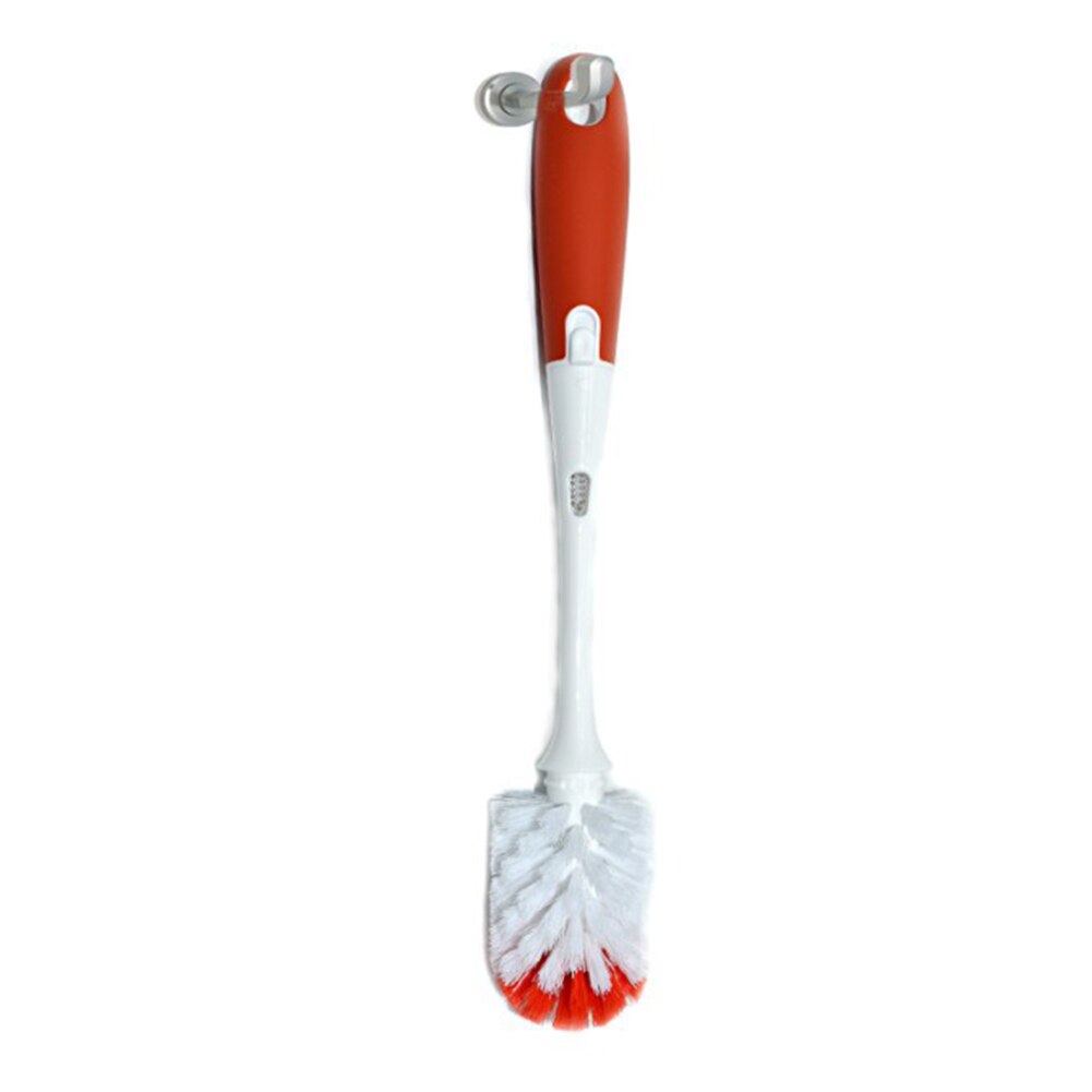 Brosses à bouteilles rotatives 2 en 1, outil de cuisine, nettoyage, poignée de lavage multifonctionnelle, nettoyage ménager, , Non toxique: Orange