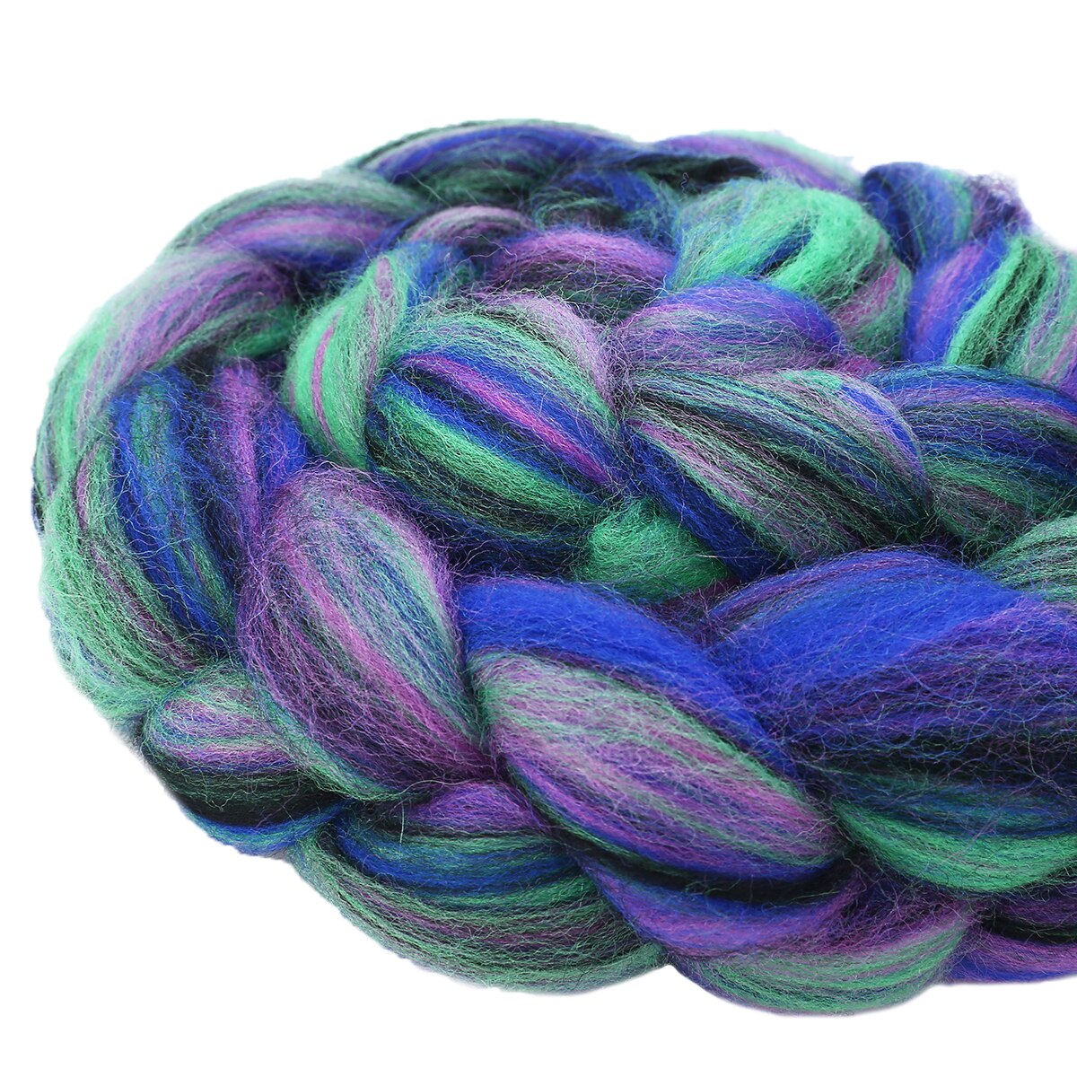 Gemengde Kleuren Zachte Wol Roving Omvangrijk Dikke Garen Spinning Hand Breien Draad Haak Garen Voor Muts Sjaal Breien 114G