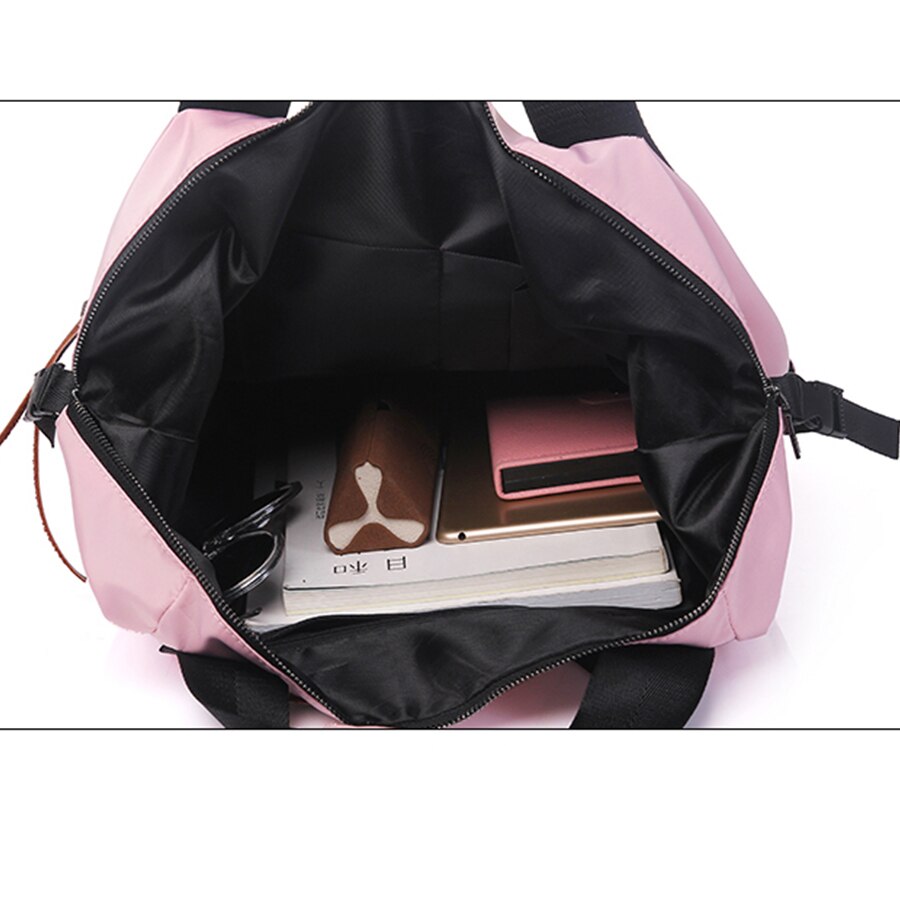 Nylon Waterdichte Rugzak Vrouwen Grote Capaciteit Schooltassen Casual Effen Kleur Reizen Laptop Rugzak Tiener Meisjes Bookbags