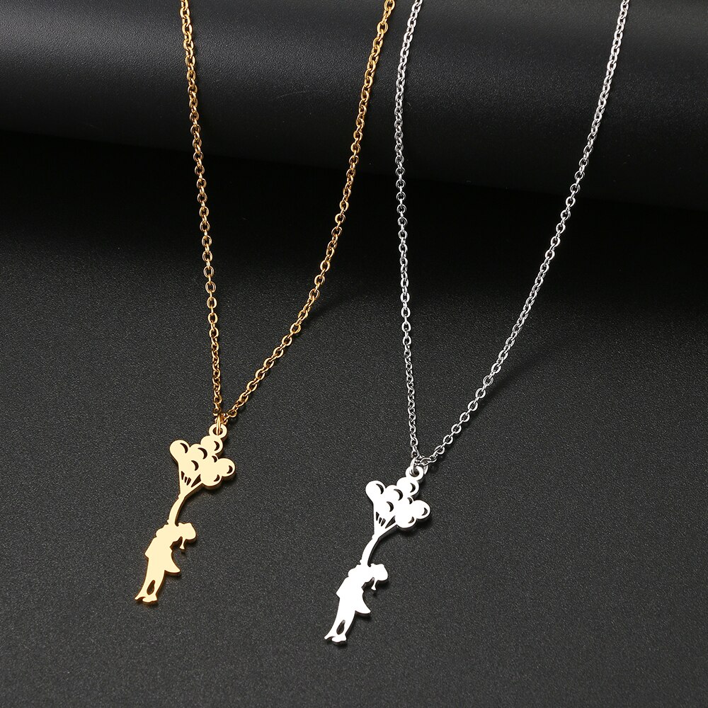 Collares de acero inoxidable para niña, cadena – Grandado