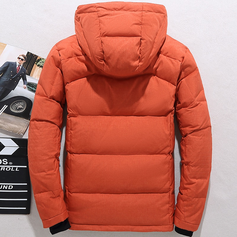 Mannen Parka Down Dikke Warme Winter Jacket Hooded Thicken Duck Down Jas Casual Slim Overjas Met Veel Zakken mens