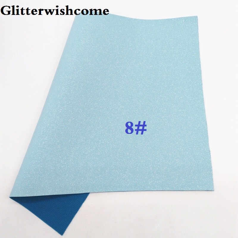 Glitterwishcome 30 x 134cm mini rulle vinyl til sløjfer ruskind glitter læder fabirc imiteret læder lagner til sløjfer , gm209: 8