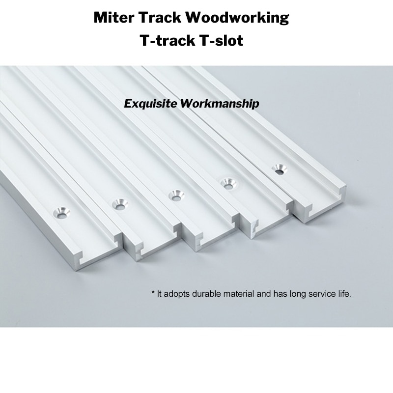 300/400/500/600MM Aluminium Alloy T-track Slot Miter Track Jig Fixture for Table Bandsaws T-track Slider Woodworking DIY Tool