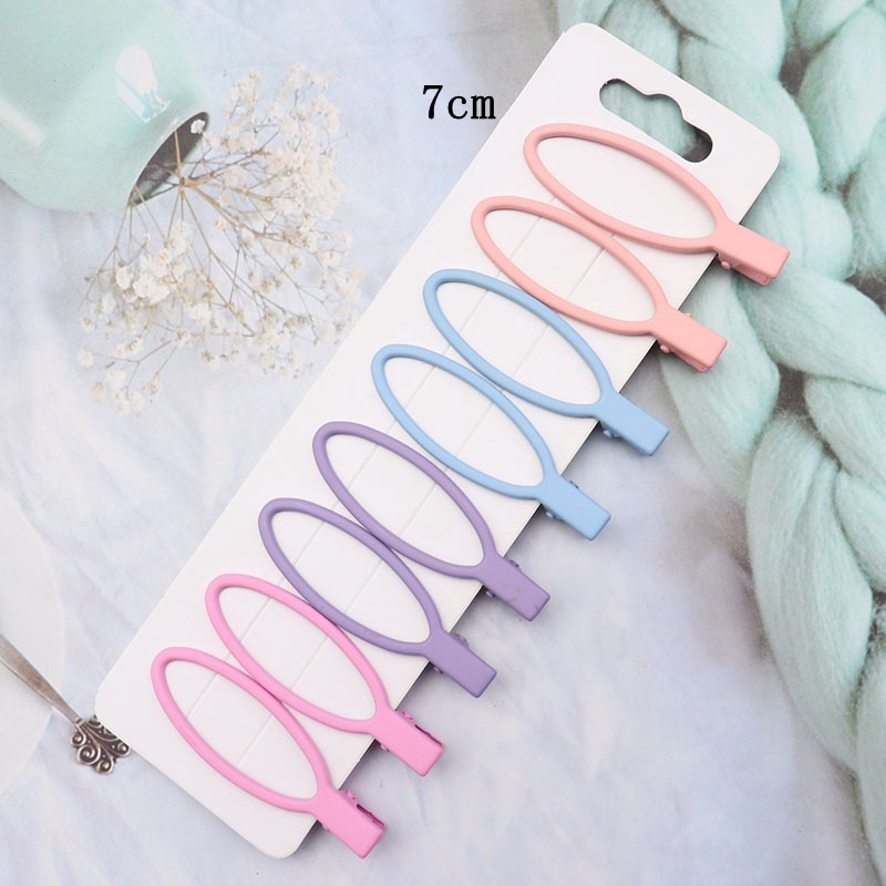 8 unids/set de pinzas para el cabello cuadradas ovaladas de estrella esmerilada Vintage para mujeres y niñas, horquillas de aleación encantadoras para adultos, pasadores dulces, accesorios para el cabello: Naranja
