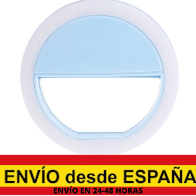 Selfie LED la luz del Flash Led de luz Cámara Clip móvil Selfie para teléfono anillo de luz de vídeo mejorar hasta Selfielámpara: Azul