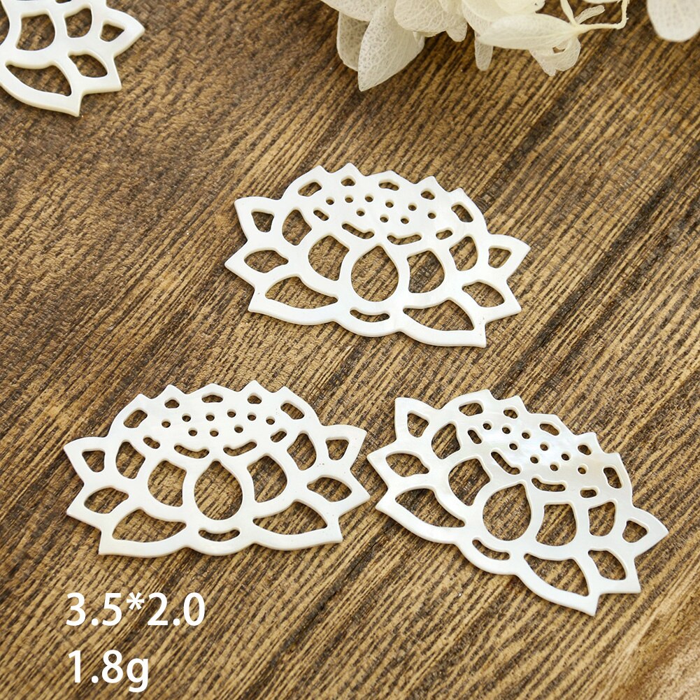 Matériel naturel Type Lotus Wisp vide coquille d&#39;eau douce bijoux artisanat bricolage boucles d&#39;oreilles accessoires de collier 5 pièces