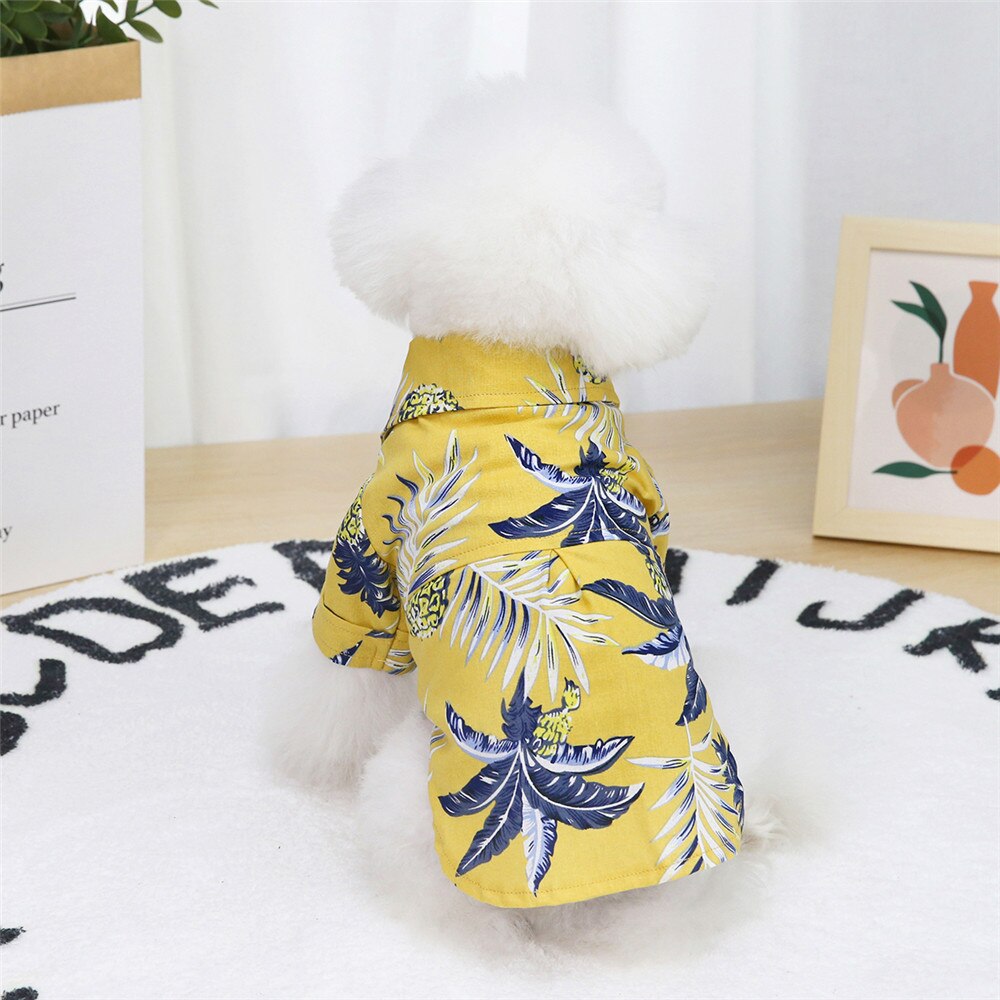 Chihuahua dog Hawaiian shirt blue hibiscus silhouette, Gift for Dog lovers HO2459 main image 1