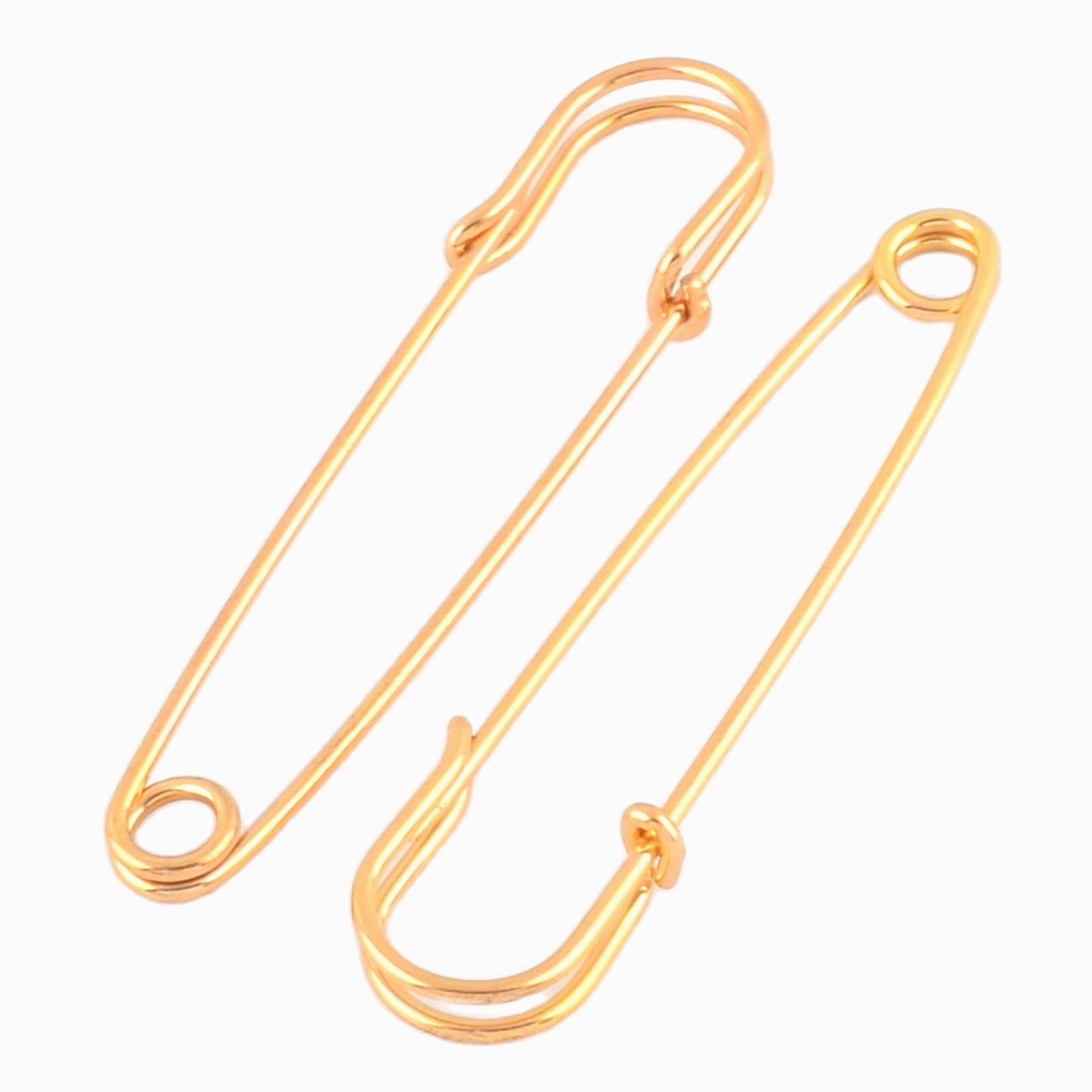 8pcs 76mm Light gold Safety pins Larger Safety Pins Metal Safety Pins Kilt Pins Broochs letter Bar Pins Apparel Accessories DIY