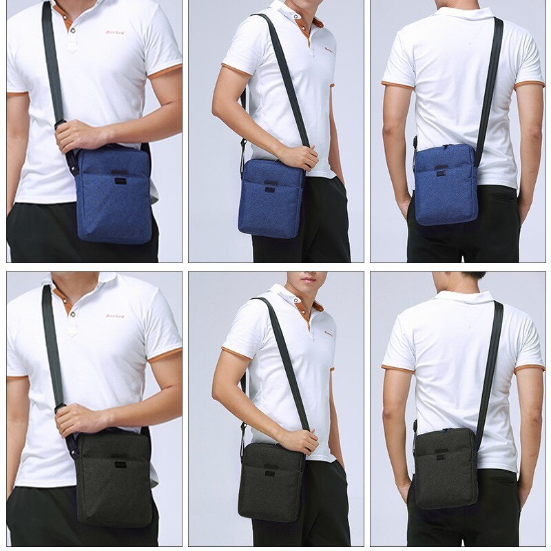 Mannen Messenger Bag Eenvoudige Mannen Schoudertas Business Casual Schoudertas Verticale Schoudertas Stad Tas voor Mannen