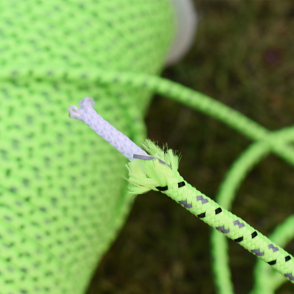 50m reflekterende tau paracord 2.5/4mm diameter reflekterende streng vindtett telttau til campingtelt fortelt utendørs utstyrssnor