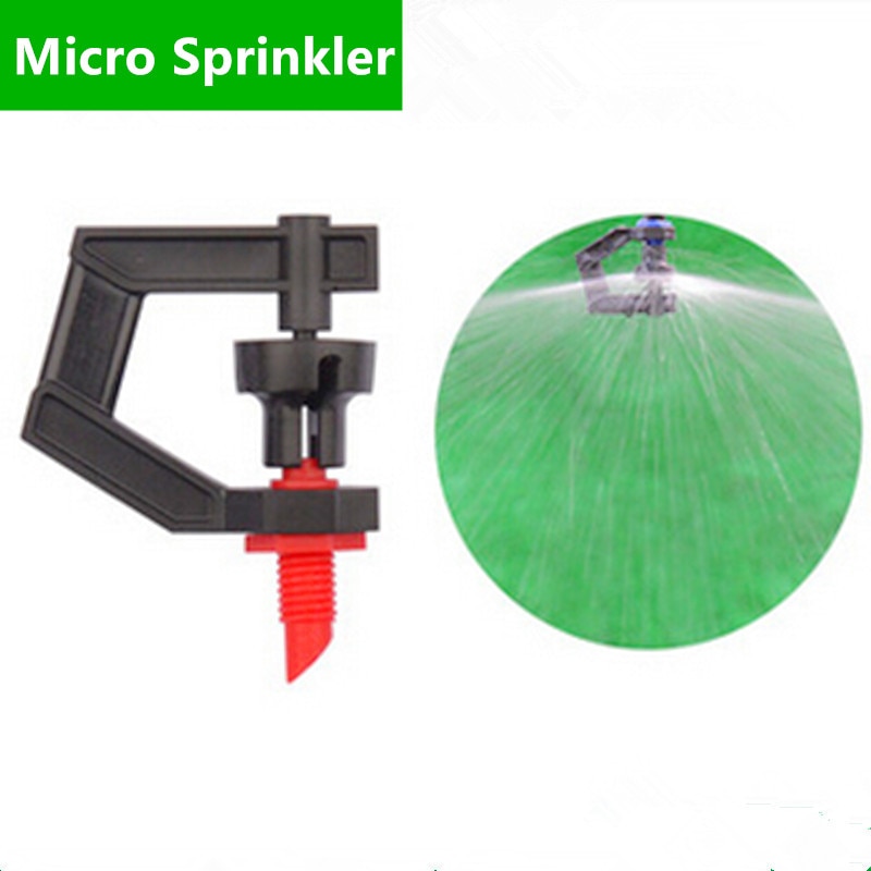 100 stks/pak Draad Rotary Sprinkler Verneveling Nozzle Sprinkler Mist Micro Drip Irrigatie Waterbesparende Fittings M105