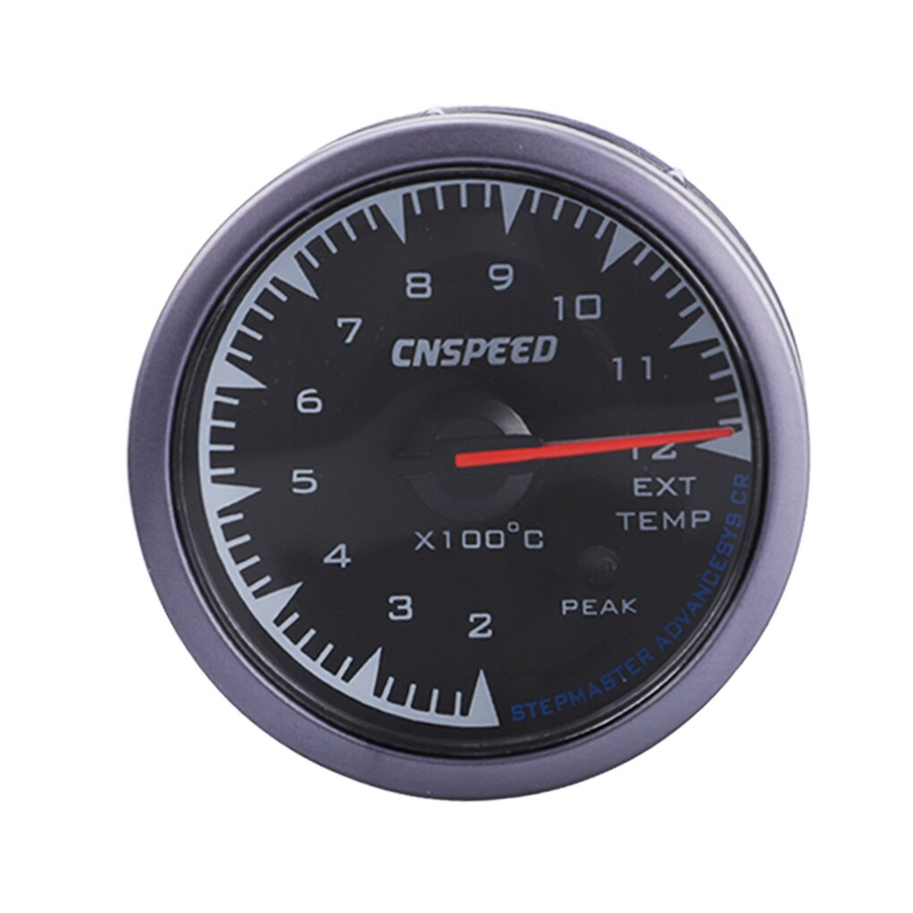 Medidor de temperatura de escape de coche 12V 7 colores retroiluminado automotriz medidor de temperatura de escape 2,5 "60mm