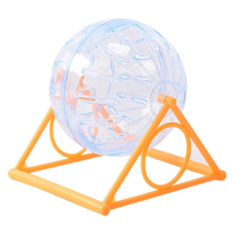 Hamster Ball Plastic Silent Hamster Running Ball Animal Exercise Ball with Stand Pet Interactive Toys Small Animal Training Toys: Light Blue