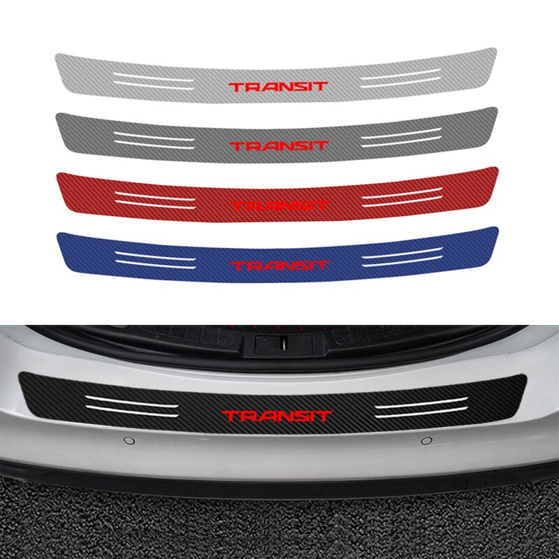 1 pièces voiture coffre Protection pare-chocs arrière décoration décalcomanie pour Ford transit Fiesta fusion ranger mondeo Mustang 3D Auto autocollant