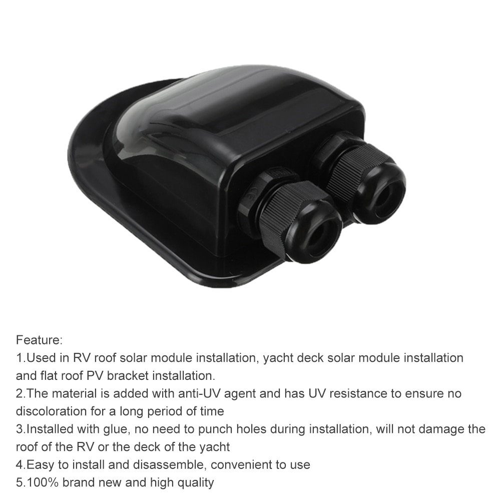 Roof Wire Entry Gland Box Solar Panel Cable Motorhome Caravan Boat RV Camper Van Yacht