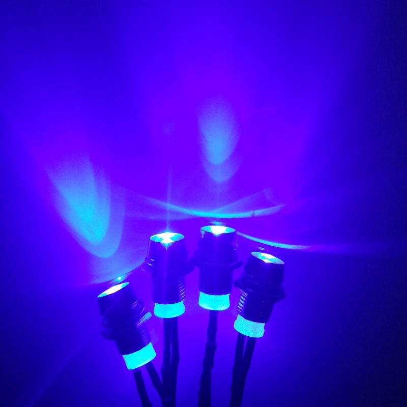 5mm frontlykter rc tilbehør 4 blå led lys gjør fjernkontrollmodellen driftbil mer kul