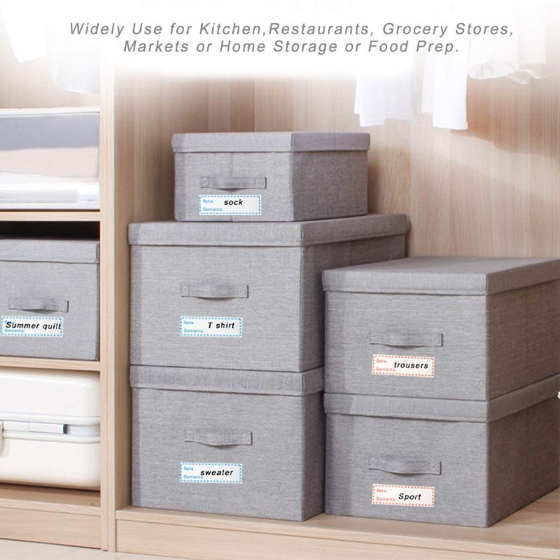 150 stk / rulle køkken klistermærker køleskab fryser mad opbevaringsdato indhold etiketter til beholderpose krukke pakning