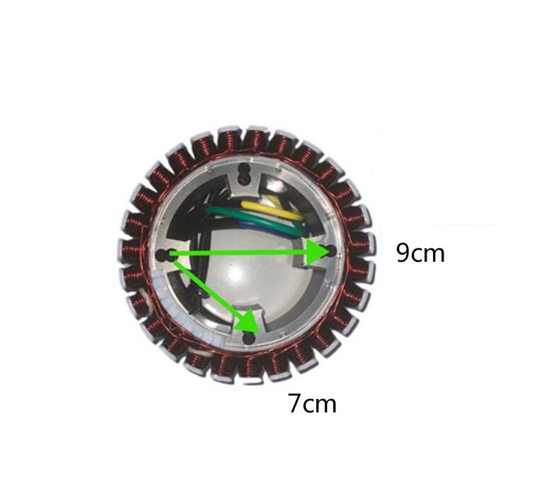 Extensor de rango de vehículo eléctrico, accesorios de generador de gasolina de 3000w5000w, 48V, 60V, 72v, extensor de rango, estator de rotor, 27 niveles, puro co