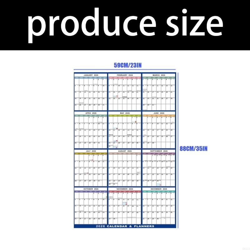 Jaarplanner, DIN A0, afwisbare XL wandkalender 2025, wandplanner, opgerold 118,8 x 84,0 cm groot, inclusief 1 marker. jaarkalender 2025, kalender - Duitse taal - van Gigatime