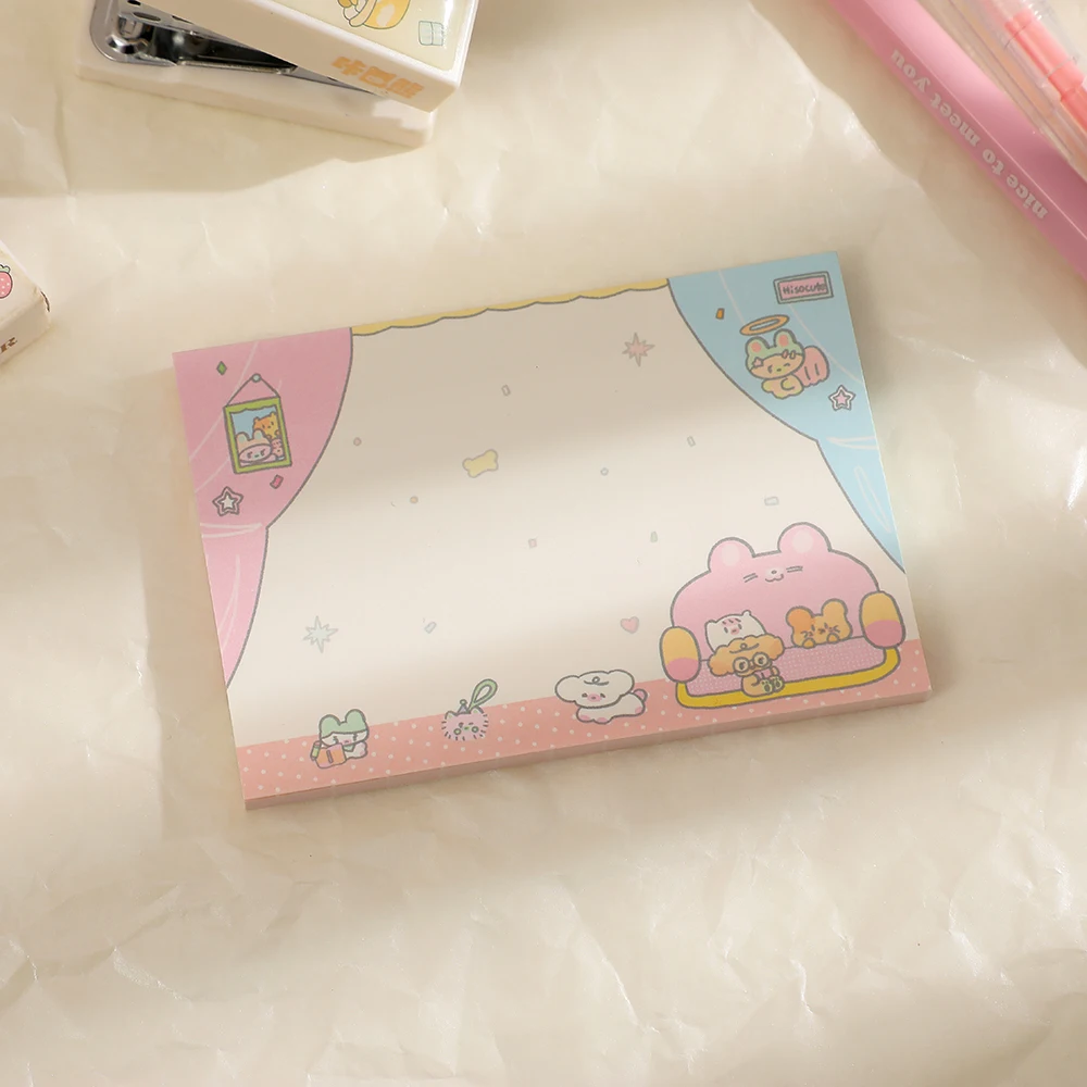 Bloc de notas coreano bonito, Material de papel, suministros de papelería, accesorios de oficina para escritorio, diario, Bloc de notas, álbum de recortes: Blanco