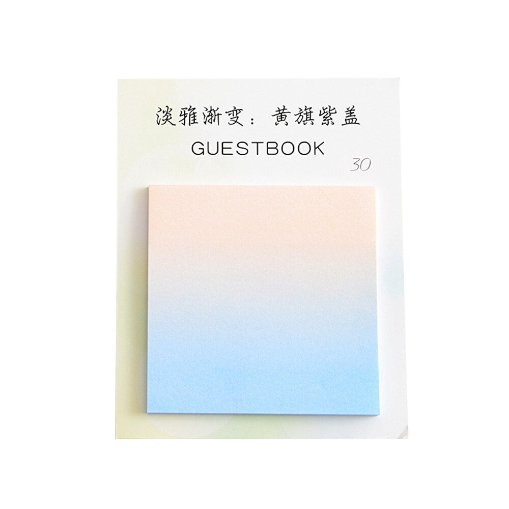 Cute Gradient Color Series Self-Adhesive Memo Pad Sticky Notes Bookmark School Office Kawaii Sticky Notes Stationery Stickers: H