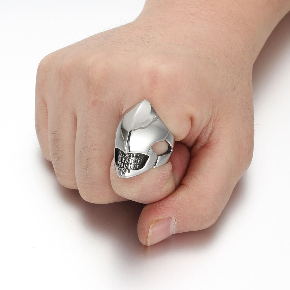 Stainless Steel Men Rings Alien Punk Biker Male Jewelry Personality Accessoires