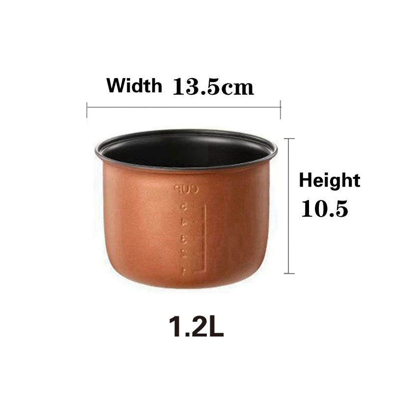 Mini olla arrocera eléctrica para el coche, revestimiento para cocinar arroz, accesorios universales, 1,2 L-4L: Amarillo claro