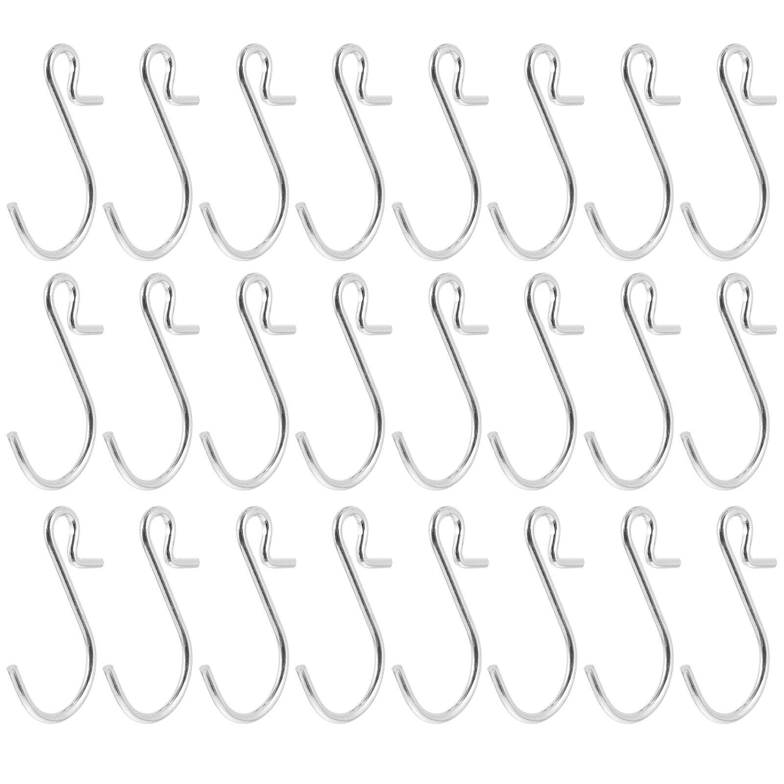100Pcs Rvs Haken S-Vormige Anti-Roest Hangers Metalen Haken (Staal Kleur)