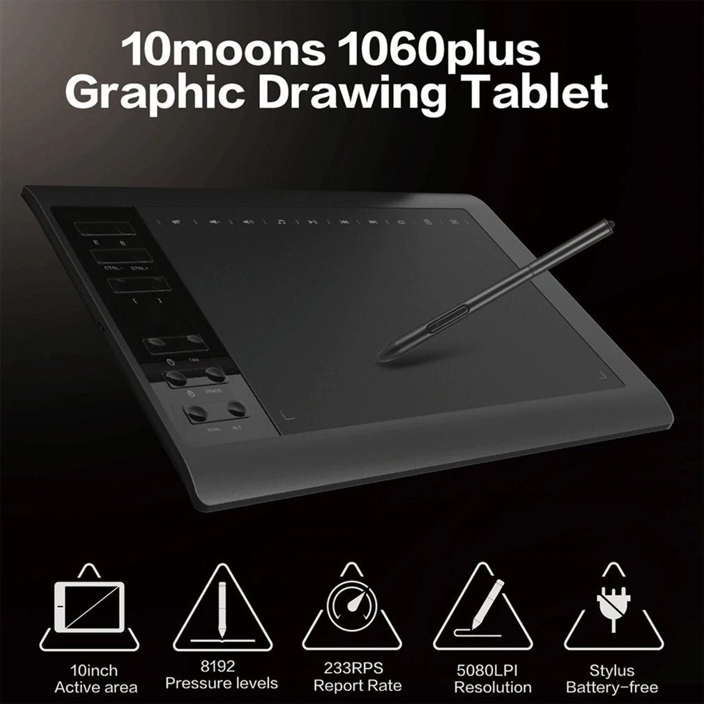 Original G10 Master Graphic Tablet 8192 Levels Digital Drawing Tablet No need charge Pen Tablet Support Android Phone