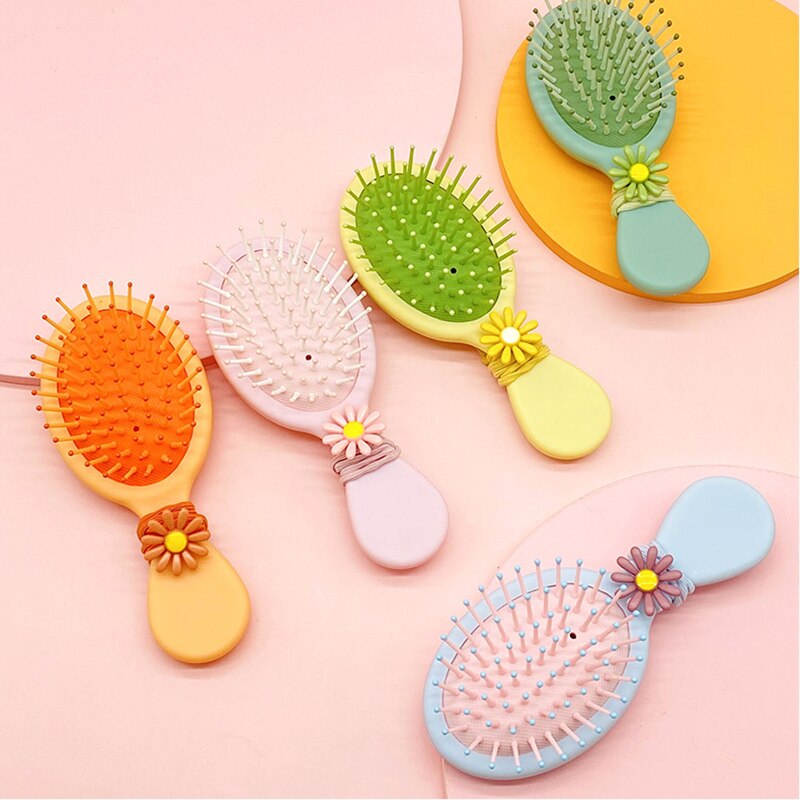Ins Leuke Zachte Leuke Mini Luchtkussen Kam Kinderen Massage Kam Kappers Kam Daisy Hoofd Touw Kammen Voor kids