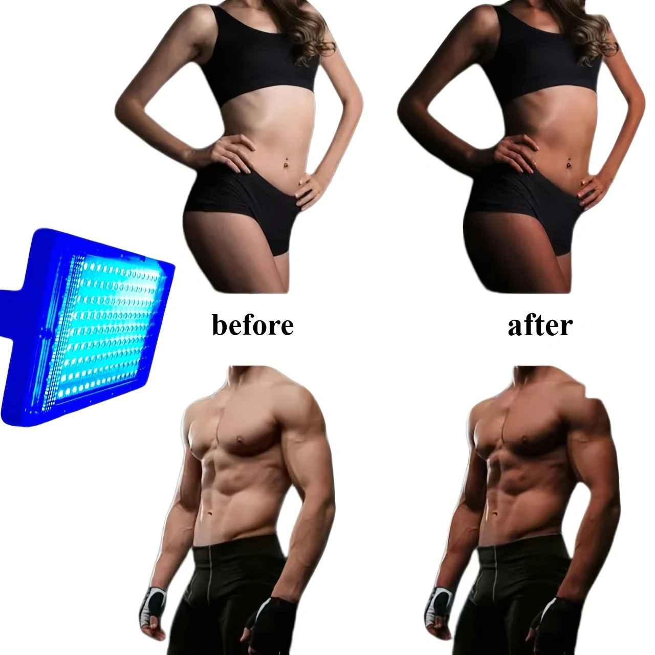 UV Tanning Lamp - Full Body Sunbed Light Therapy with Adjustable Stand USB Charging for Face & Body Skin Care for Face Body Skin