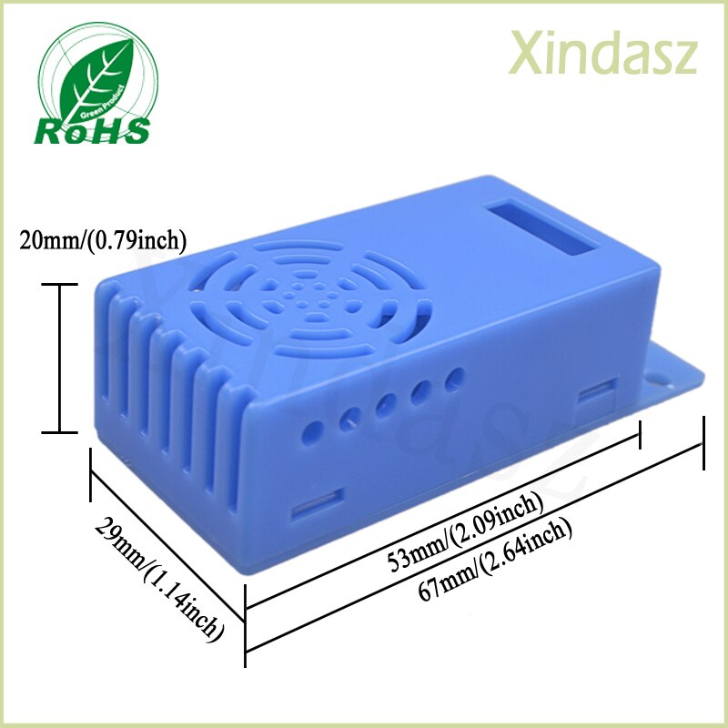 (XD0104080 2pcs)Plastic casing Temperature and humidity sensor housing plastic project boxes / enclosure plastic 67*29*20mm