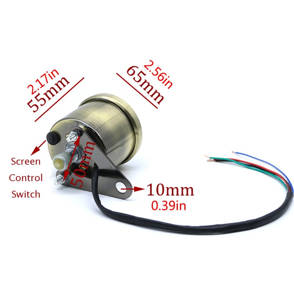 Universel moto numérique moto compteur de vitesse rétro LCD odomètre café Racer tachymètre indicateur Scooter ATV mètre