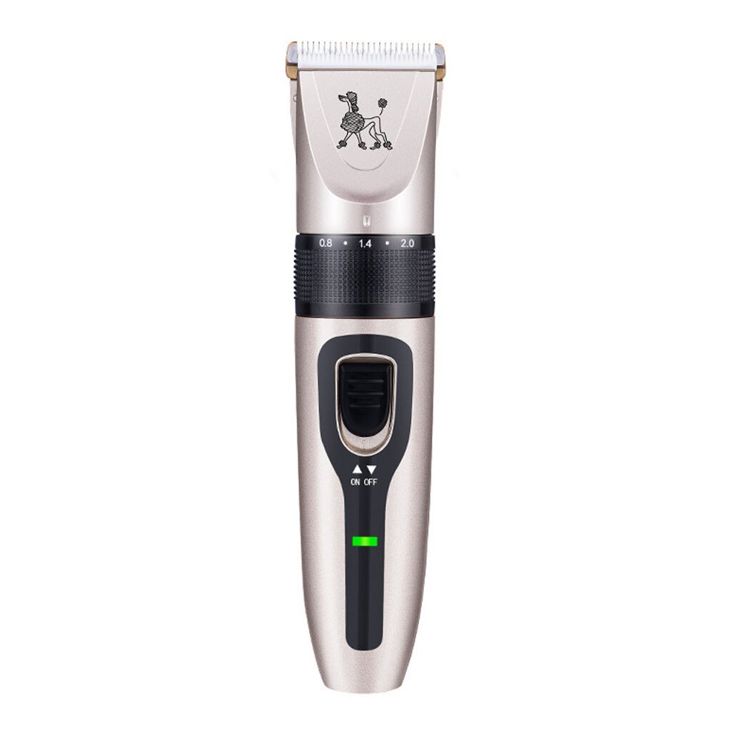 Low Noise Dog Clipper Metal Electric Quiet Home Haircut Tool Rechargeable Dog Hair Trimmer Animal Grooming Clipper: GOLD