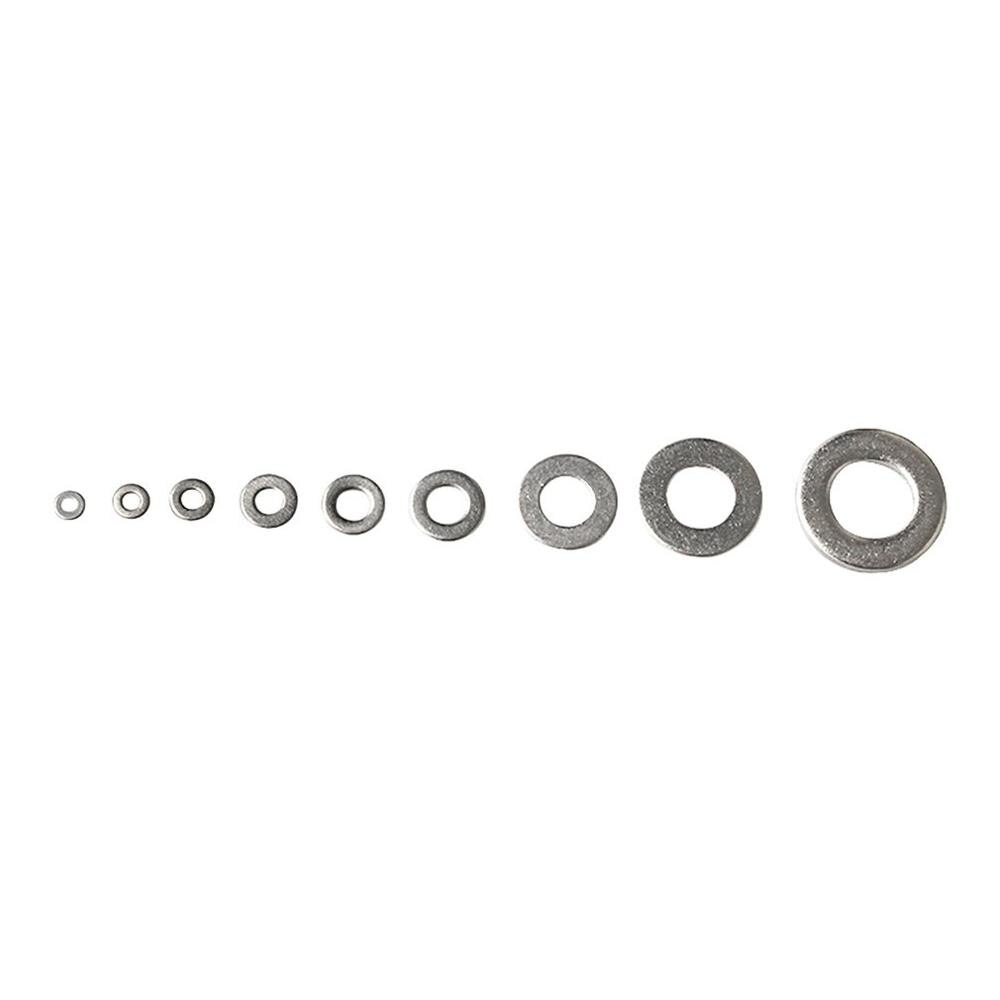 800pcs M1.6 M2 M2.5 M3 M4 M5 M6 M8 M10 M12 M14 M16 GB97 304 Stainless Steel Flat Washer Plain Washer Flat gasket
