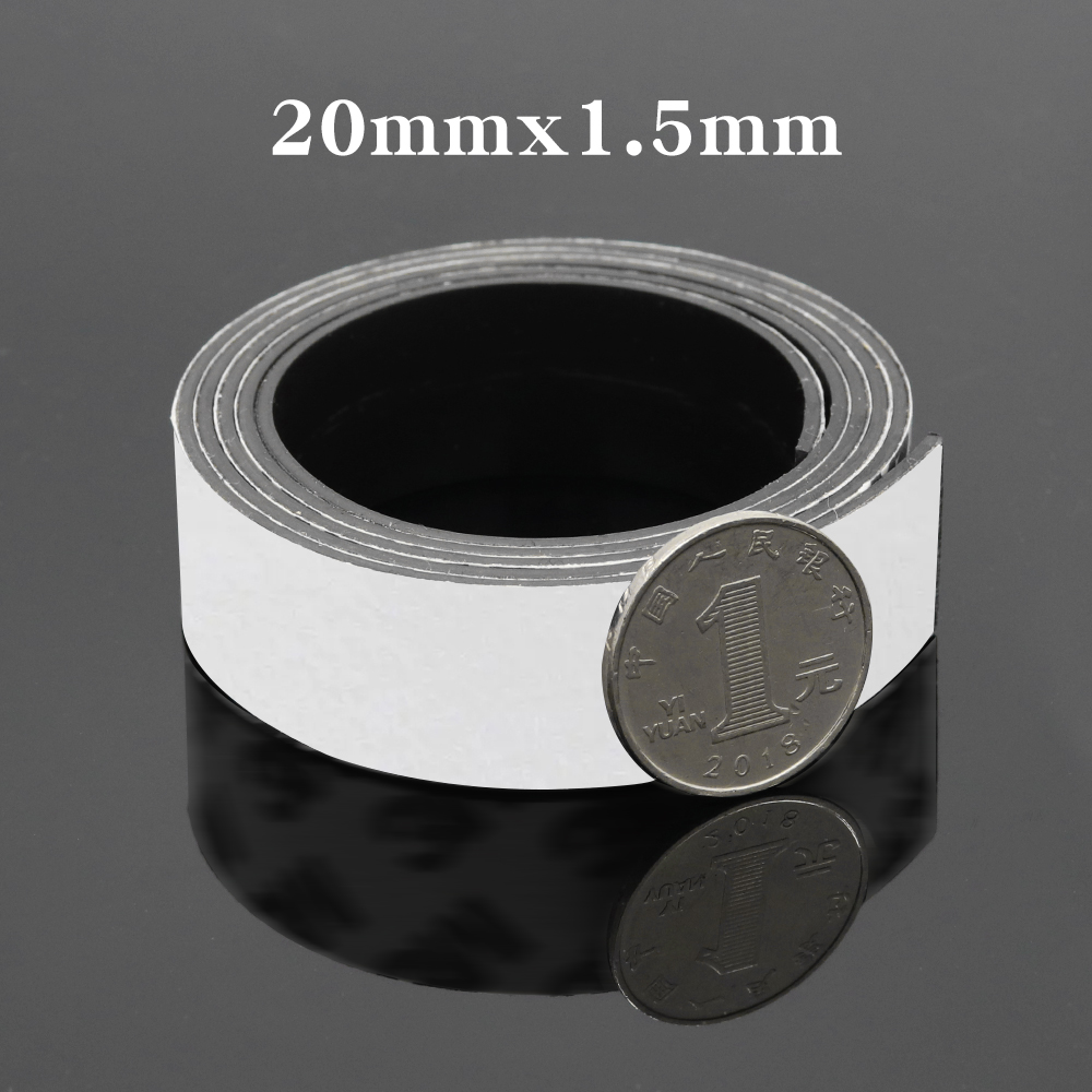 1/2/5/10 Meter selbstklebendes Magnetband, Gummi-Magnetband, stärker, flexibler Magnetstreifen für Kühlschrank-Fotoposter: 2M / Schwarz