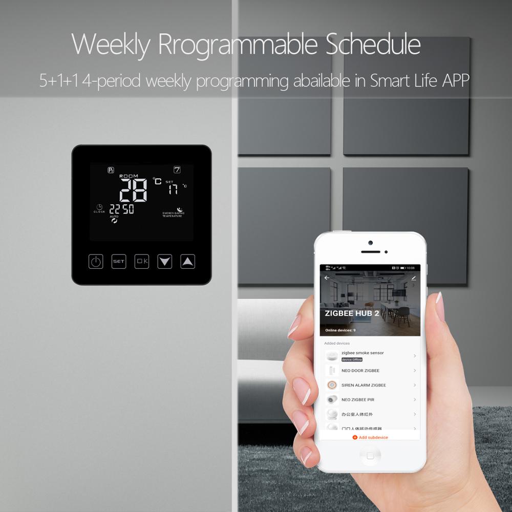 Tuya smart zigbee termostat temperatur controller hub påkrævet vand/elektrisk gulvvarme vand support alexa google home