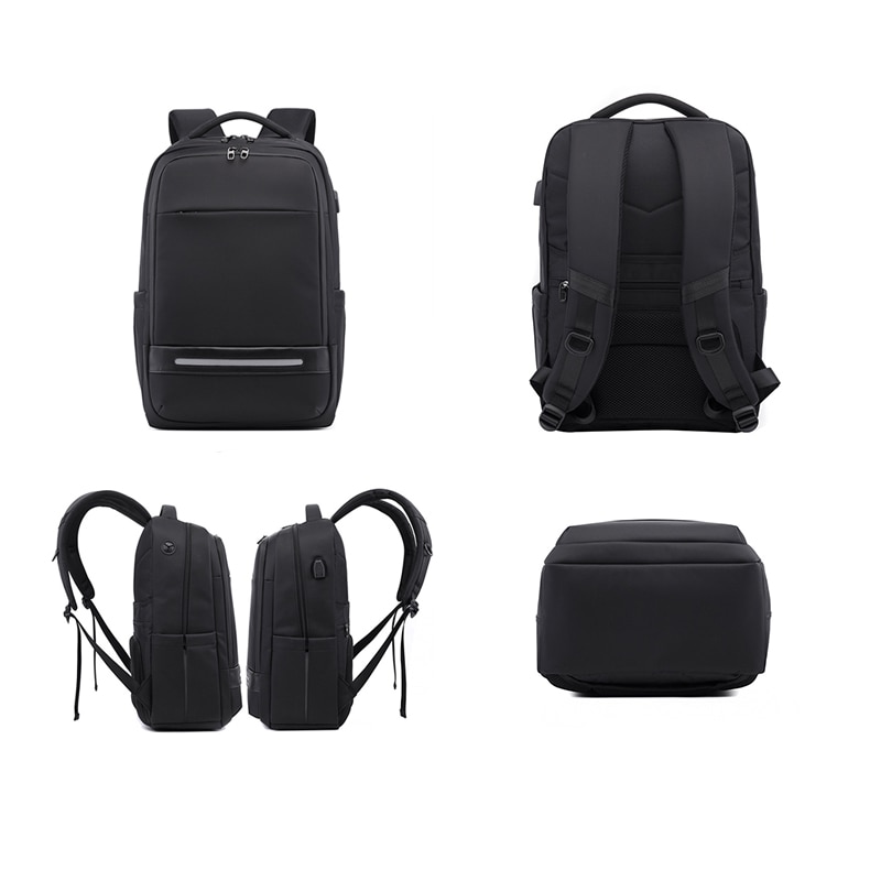 NANCY TINO Men's Backpack Oxford High Capacity Backpack with USB Port Accommodates 15.6in Business Laptop