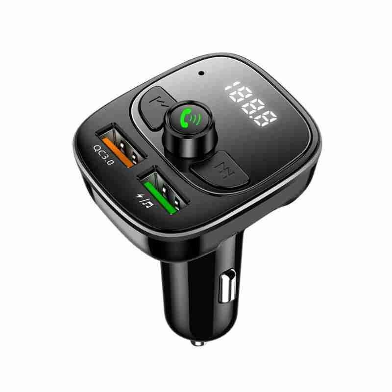 Buletooth Handsfree Car Kit FM Transmitter Aux Modulator Buletooth Car MP3 Player Audio Receiver Adapter Dual USB Car Charger: Default Title