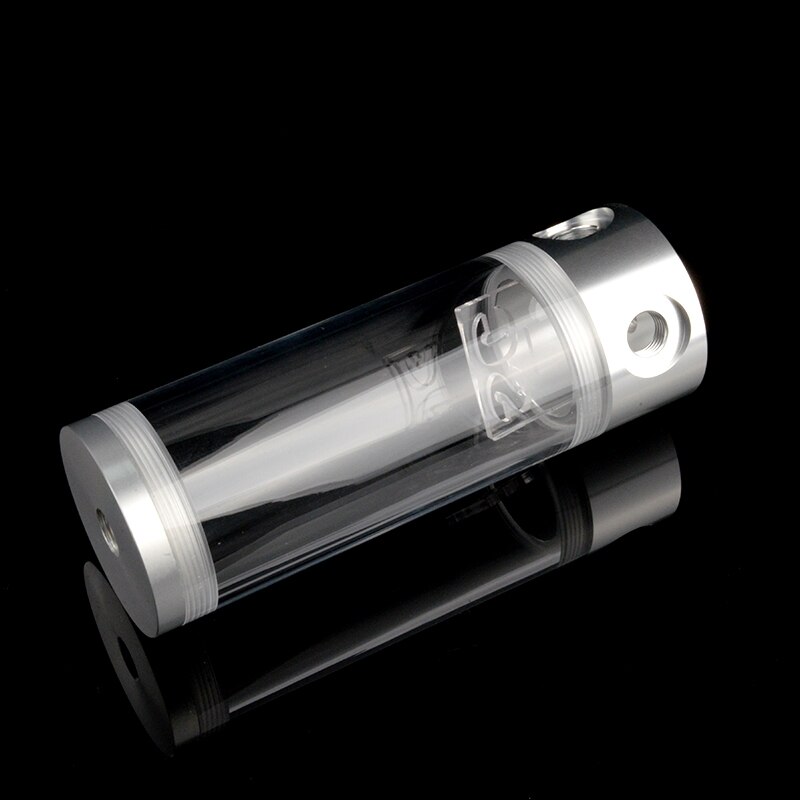 Water cooling water tank metal silver diameter 60mm high 130mm cylinder acrylic water tank split cooling accessories DIY
