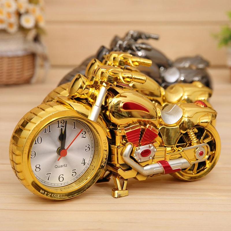 Motorcycle Alarm Clock Motorbike Pattern Clock Desk Birthday Home Clock Cool H3N4