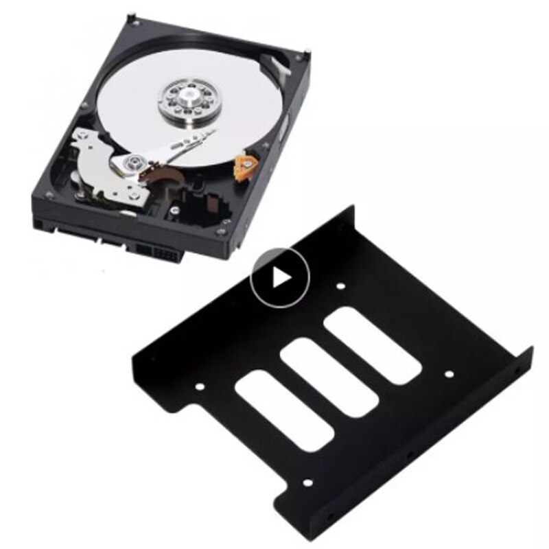 2.5 "Tot 3.5" Ssd 2.5 Inch Metalen Sollicon Adapter Lade Converter Montagebeugel Interne Harde Schijven Houder Voor pc Laptop Black