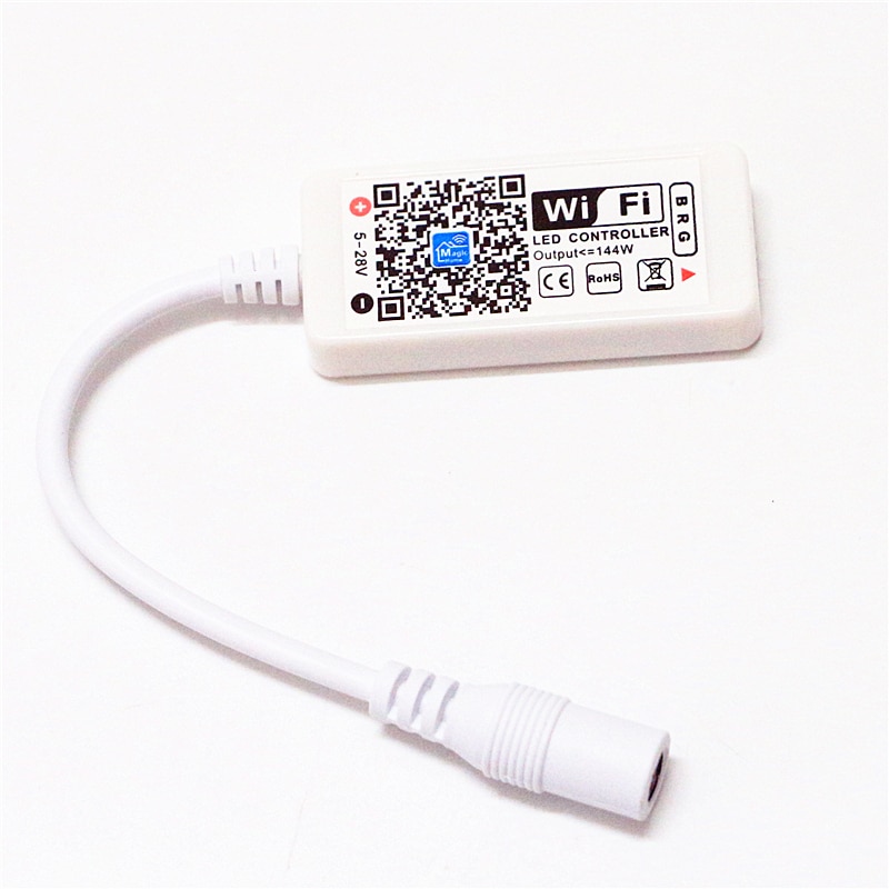 DC5-28V 12 V 24 V 12A 144 W Mini WiFi RGB LED Controller iOS Android telefoon APP Draadloze Wi-fi Controle voor 3528 5050 RGB LED Strip
