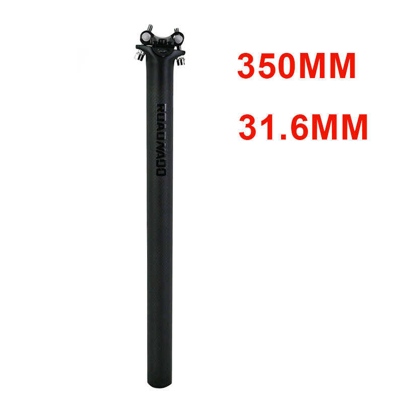 ROADNADO T800 Carbon MTB Seatpost Bicycle Seat Post 27.2/30.8/31.6*350/400mm Matte 3K Mountain Road Bike Seat Tube Cycling Parts: 31.6-350mm