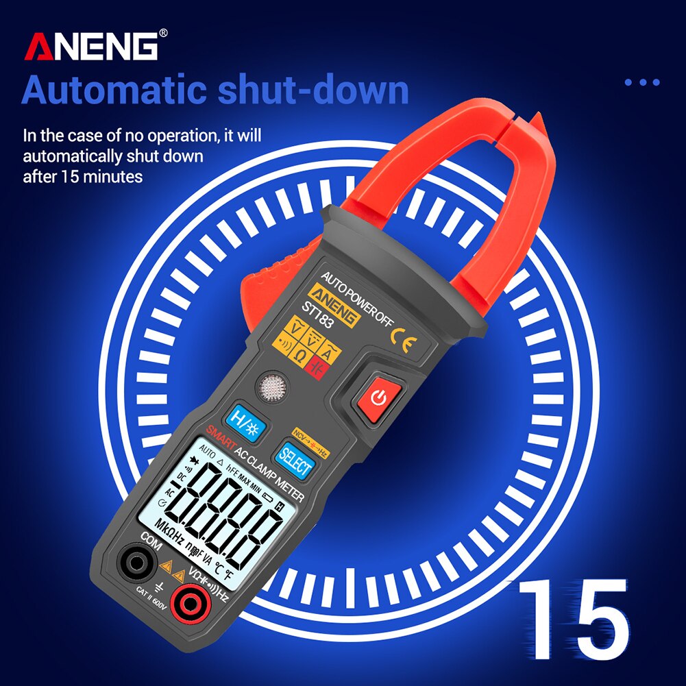 ANENG ST183 True RMS Digital Clamp Multimeter AC/DC Voltage Current Meter