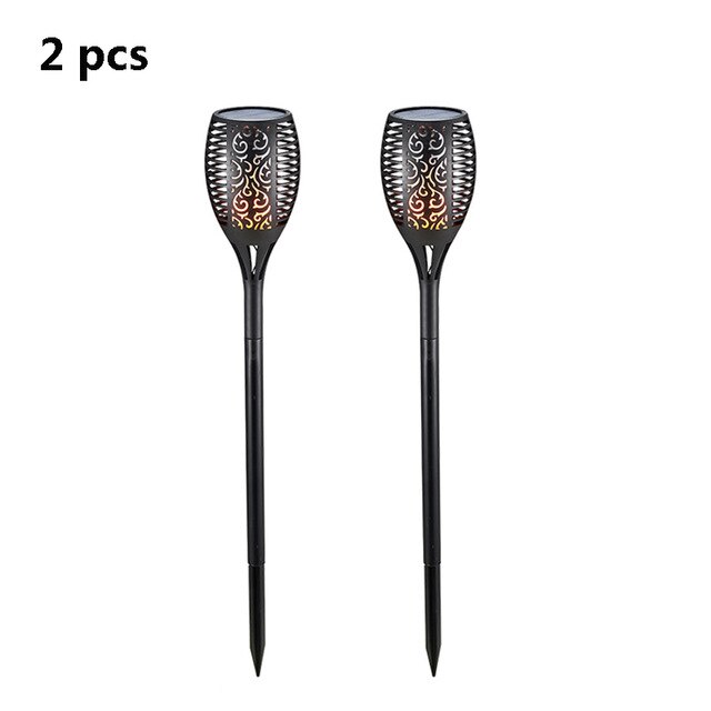 12 LED Flickering Flame Solar Light Outdoor Waterproof Solar Powered Buried Lamp Garden Decoration Landscape Lawn Solar Light: 2 pieces