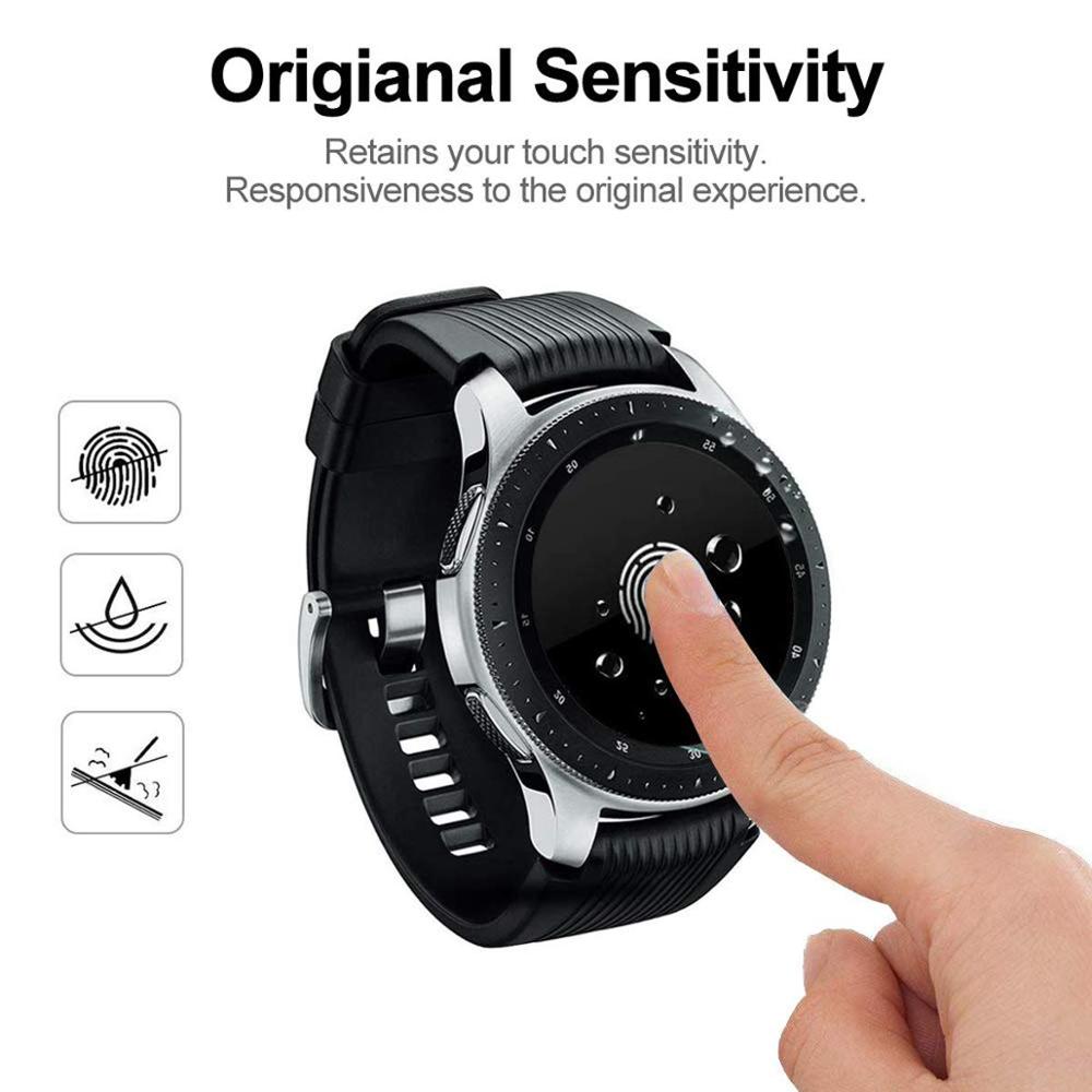 2 Pack Tempered glass for Samsung Galaxy Watch 42 46mm/Gear S3 / Gear Sport Screen Protector Case Friendly Screen Protector Film