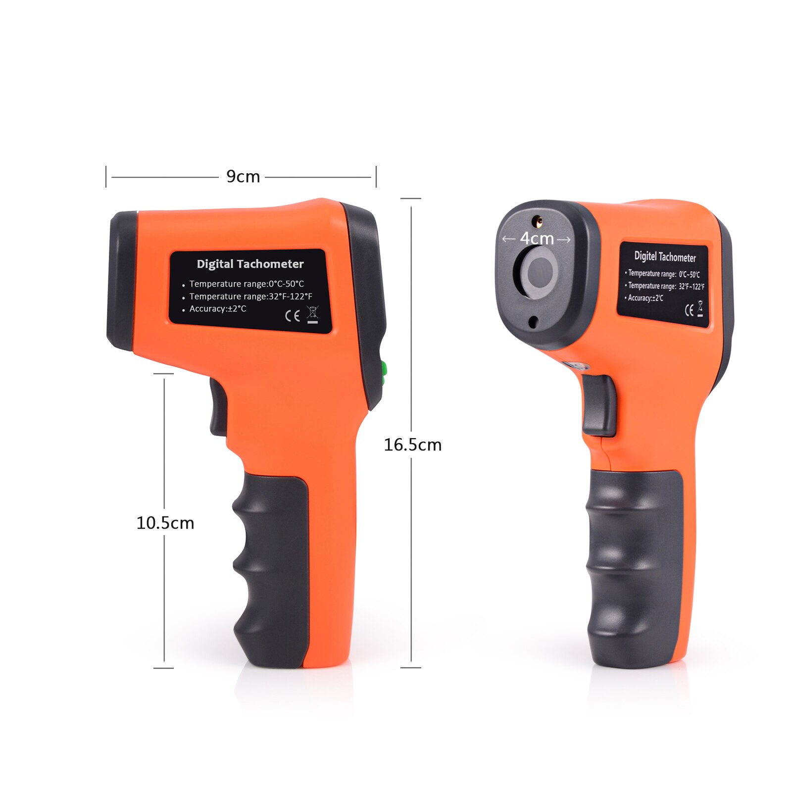 FOSHIO-tacómetro Digital para coche y motocicleta, medidor de velocidad fotoeléctrica sin contacto, medidor de potencia del viento, velocímetro de RPM