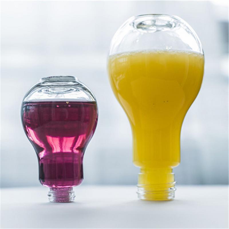 Light Bulb Water Bottles Dining Table Ornament Juicer Bottle Celebrate Party Decorative Juice Drinking Bottle